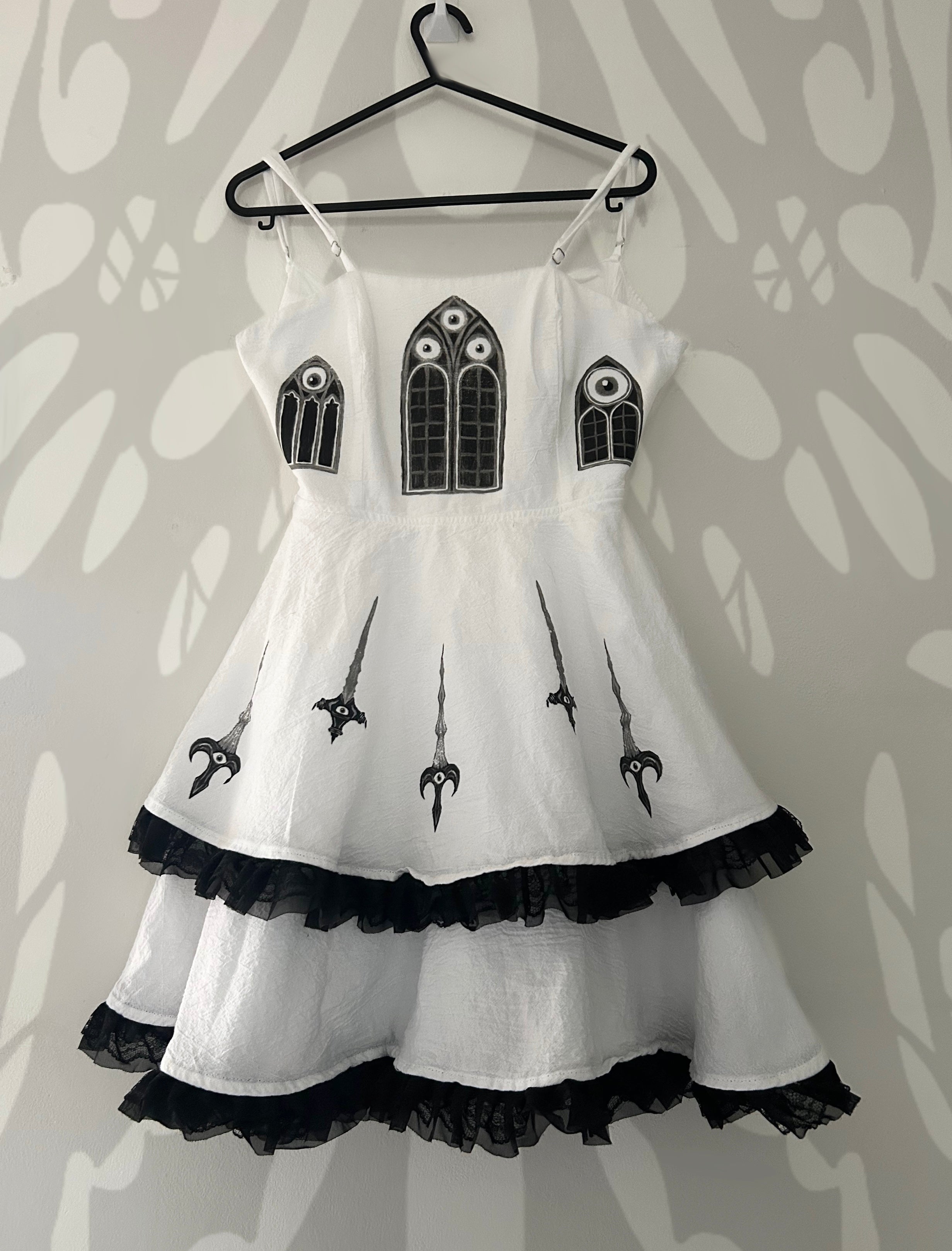Upcycled white dress size XS