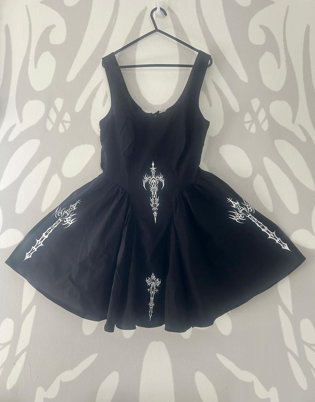 Upcycled little black dress size M