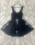 Upcycled little black dress size M
