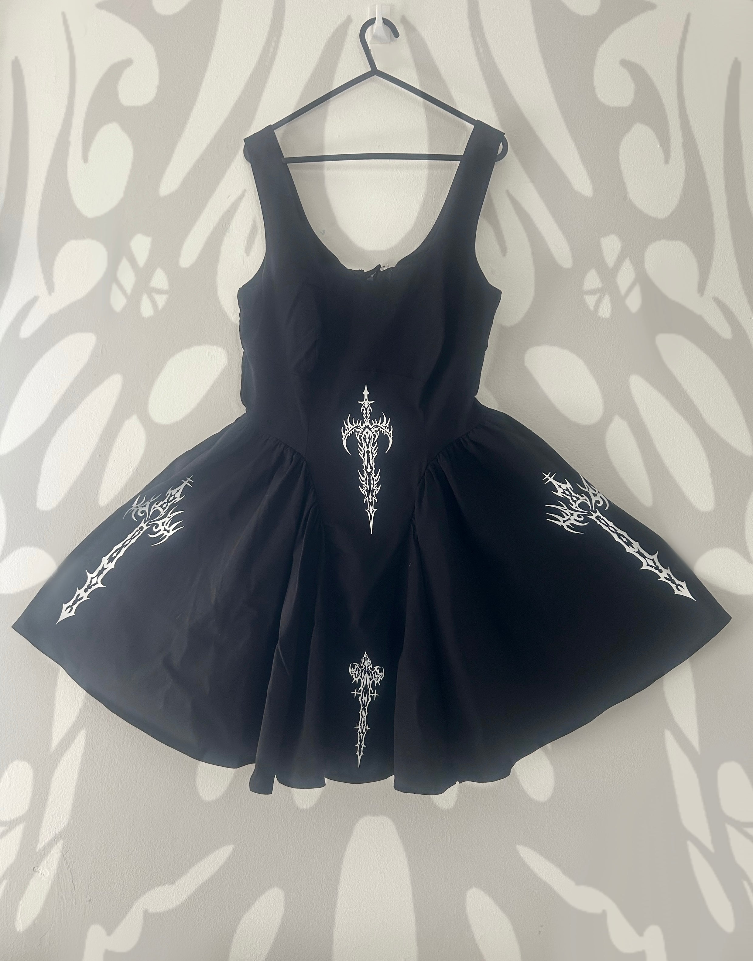 Upcycled little black dress size M