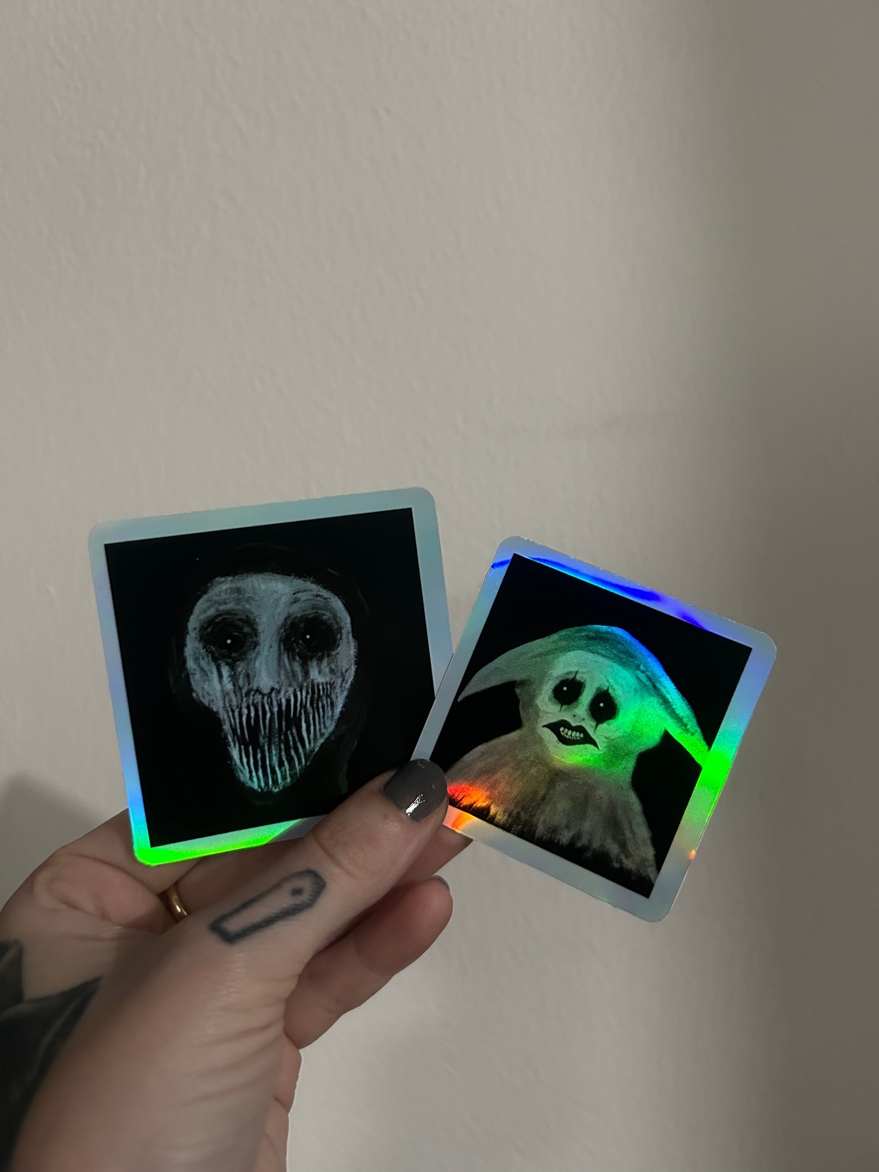 Friendly face sticker pack - 5 holographic stickers
