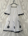 Upcycled stretchy white dress size S