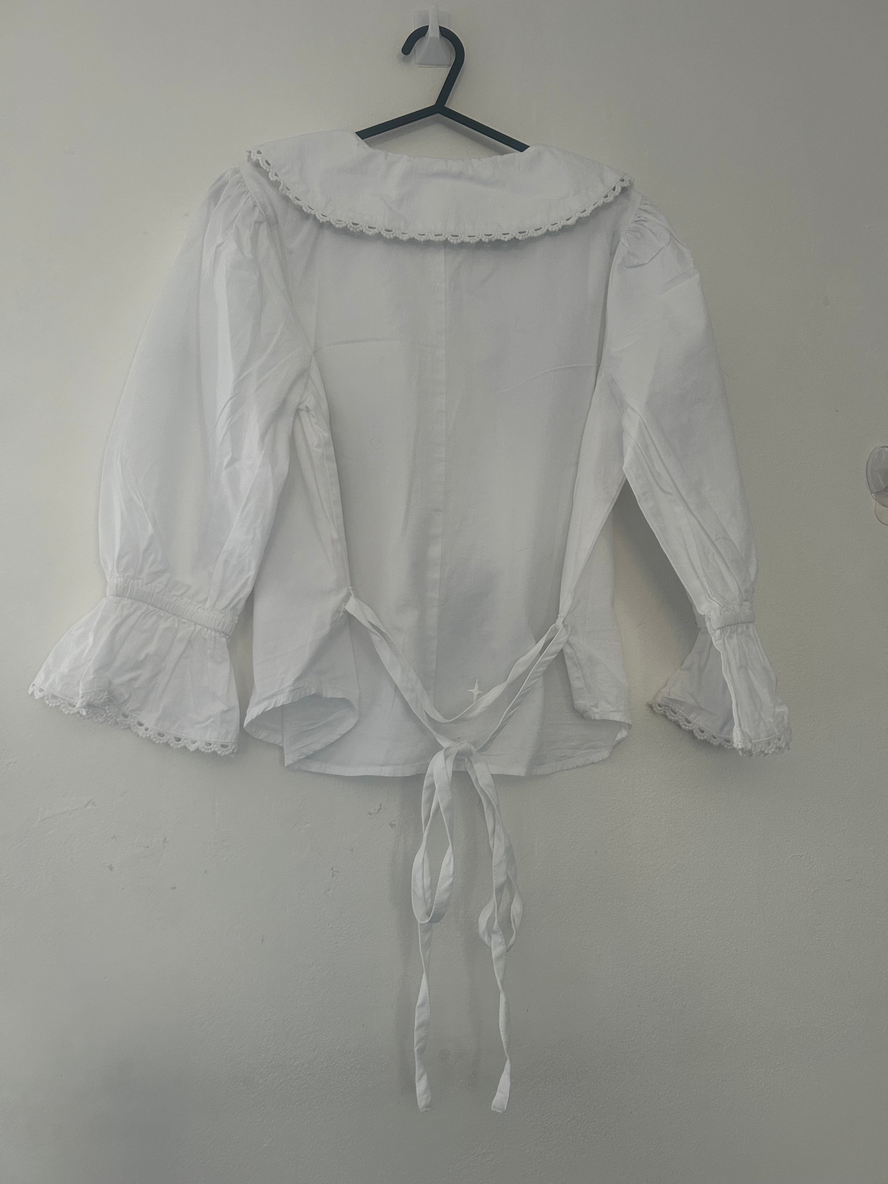 reworked / upcycled peter pan collar blouse size 10