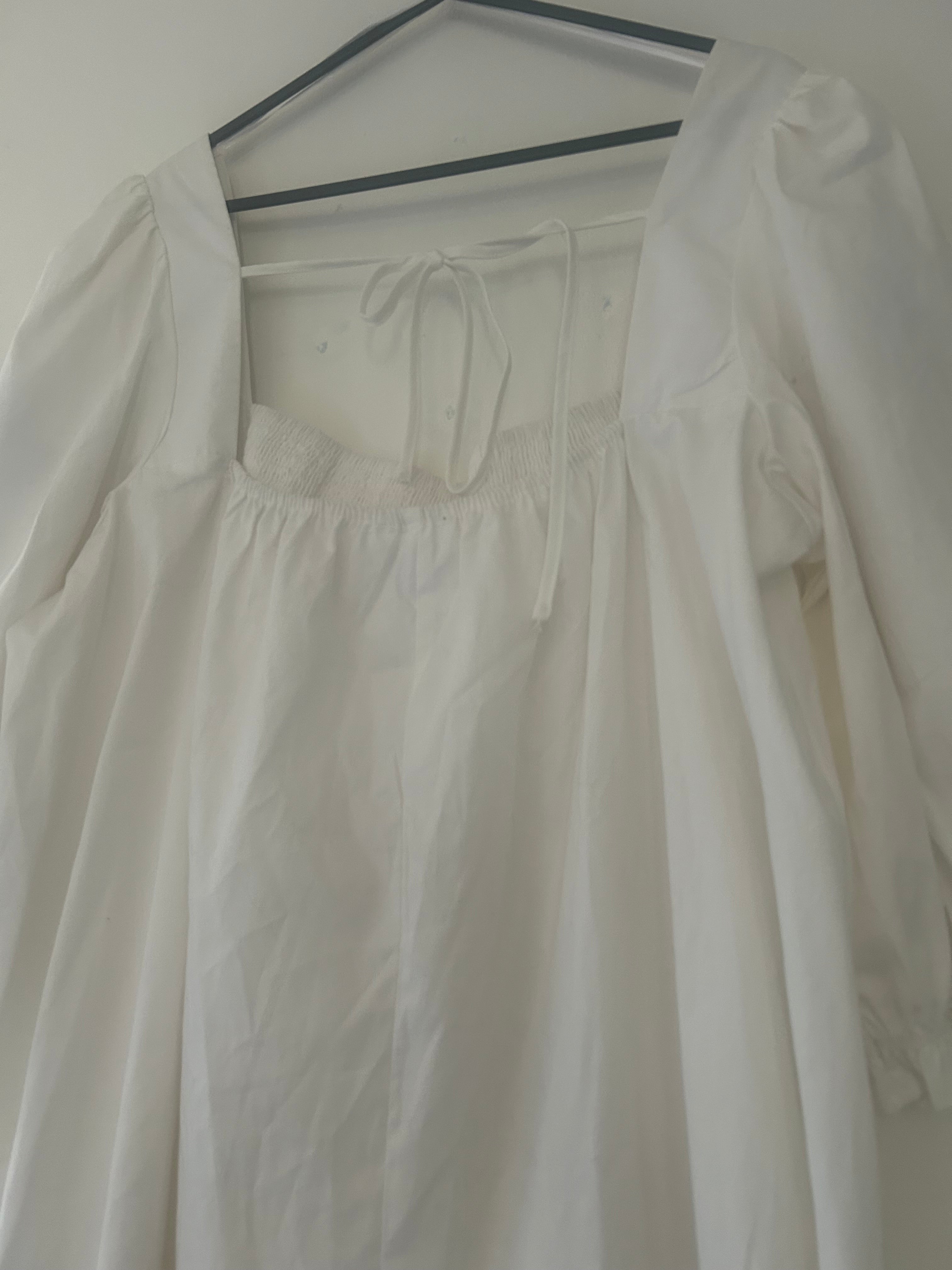 Upcycled milkmaid style dress size L
