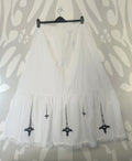 Upcycled white maxi lace skirt size 16 Large