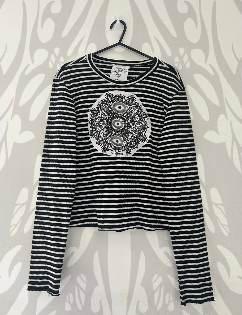 Upcycled striped pullover size small