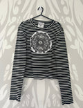 Upcycled striped pullover size small