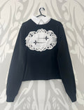 Upcycled knitted jumper with collar size S