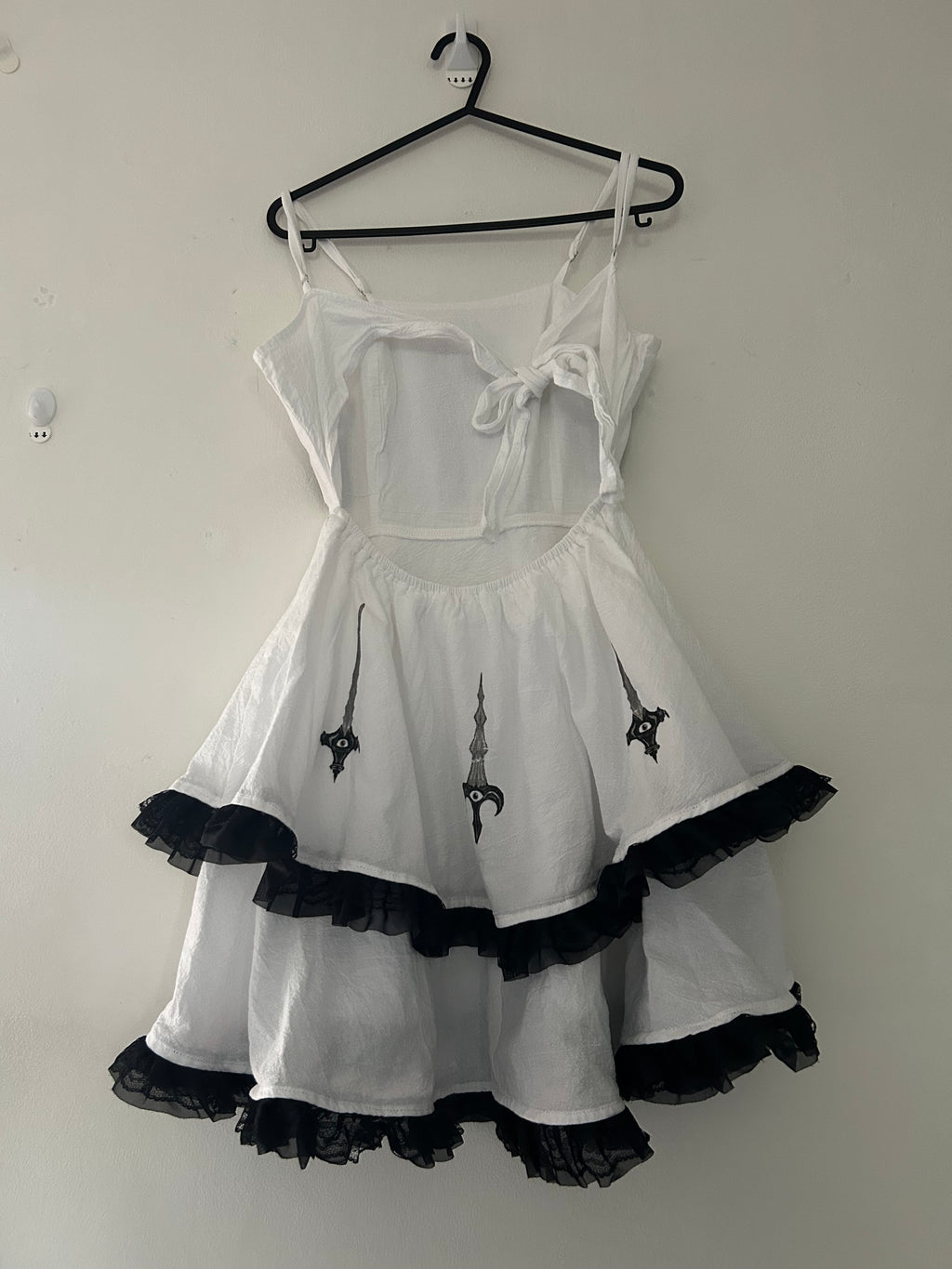 Upcycled white dress size XS