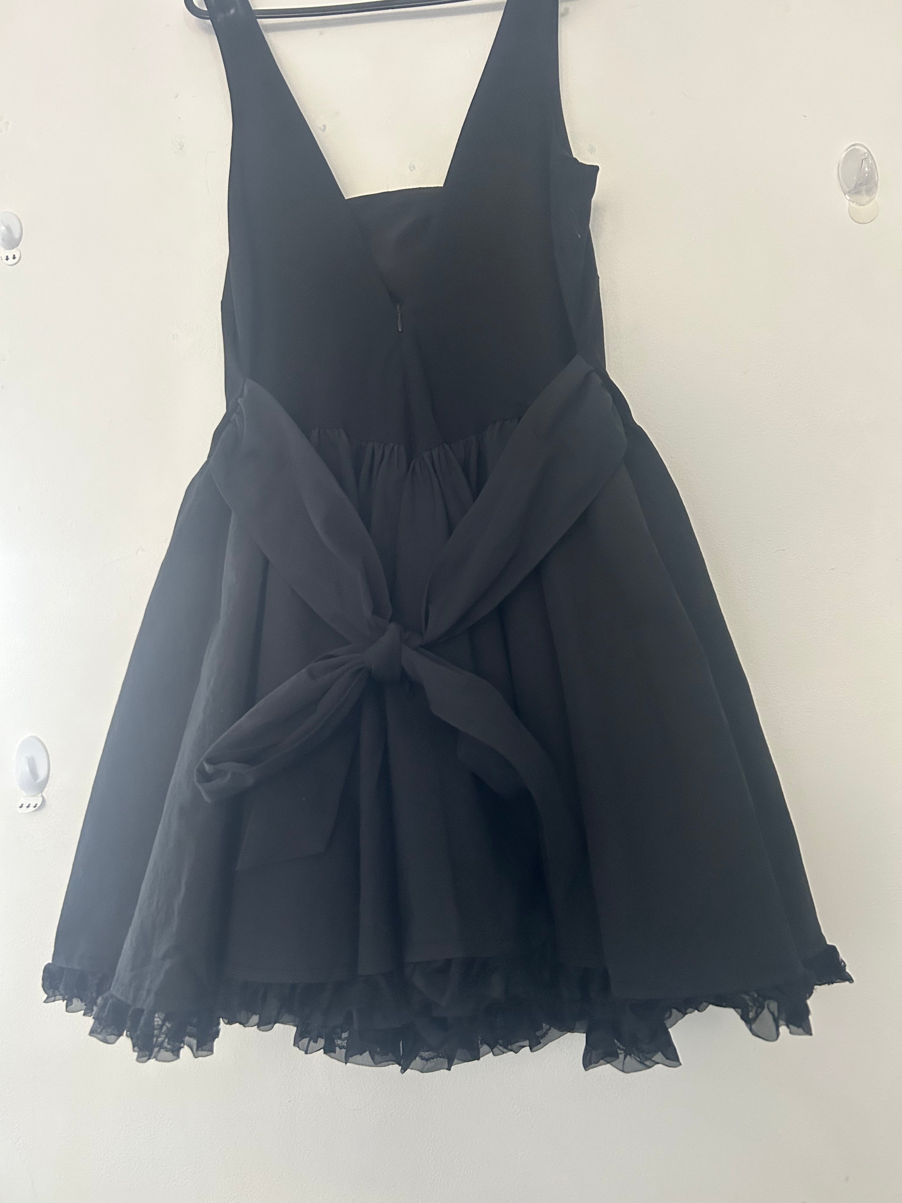 reworked / upcycled black lace dress size L
