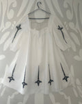Upcycled milkmaid style dress size L