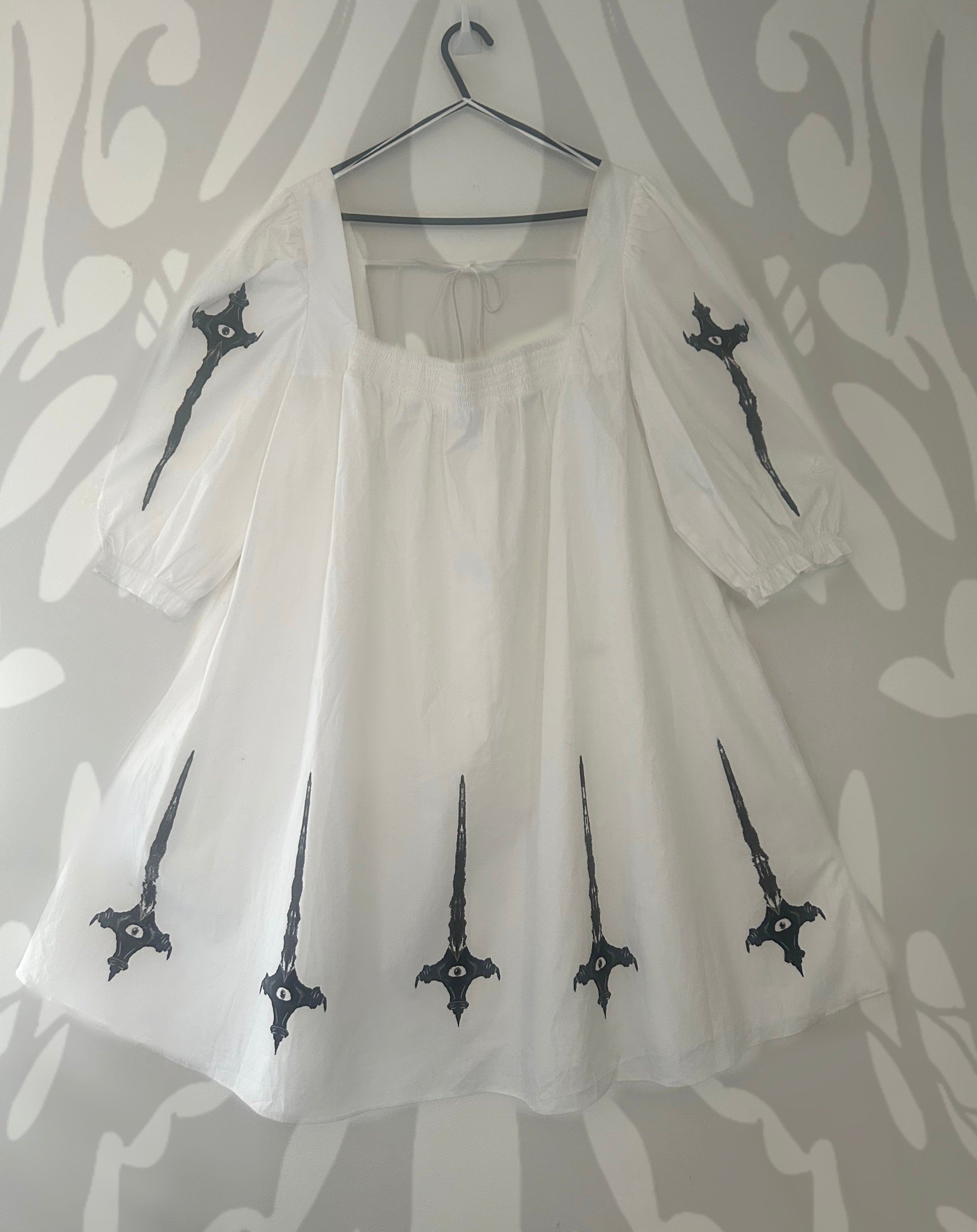 Upcycled milkmaid style dress size L