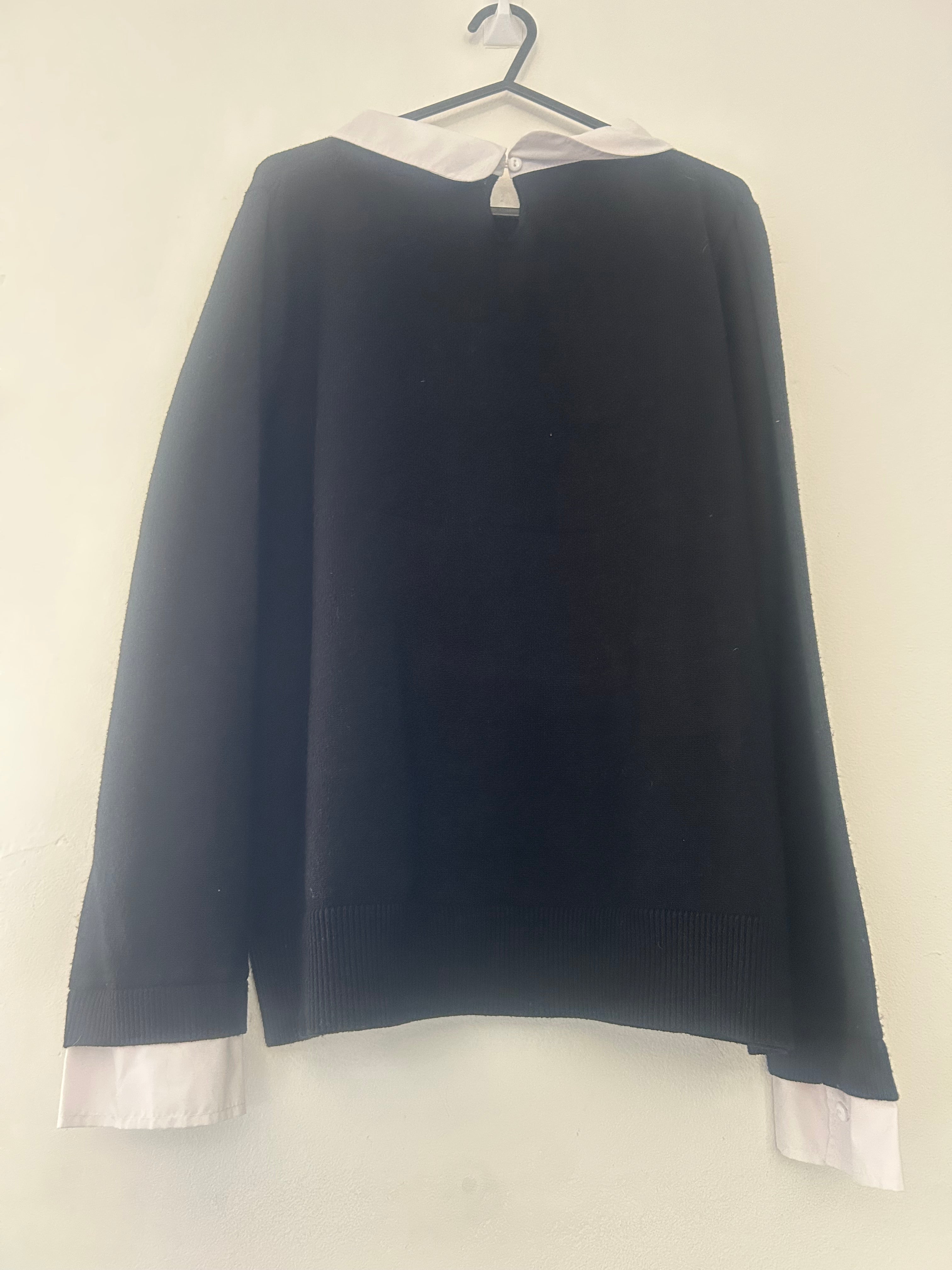 reworked / upcycled collar sweater size L
