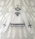 Upcycled white blouse size S