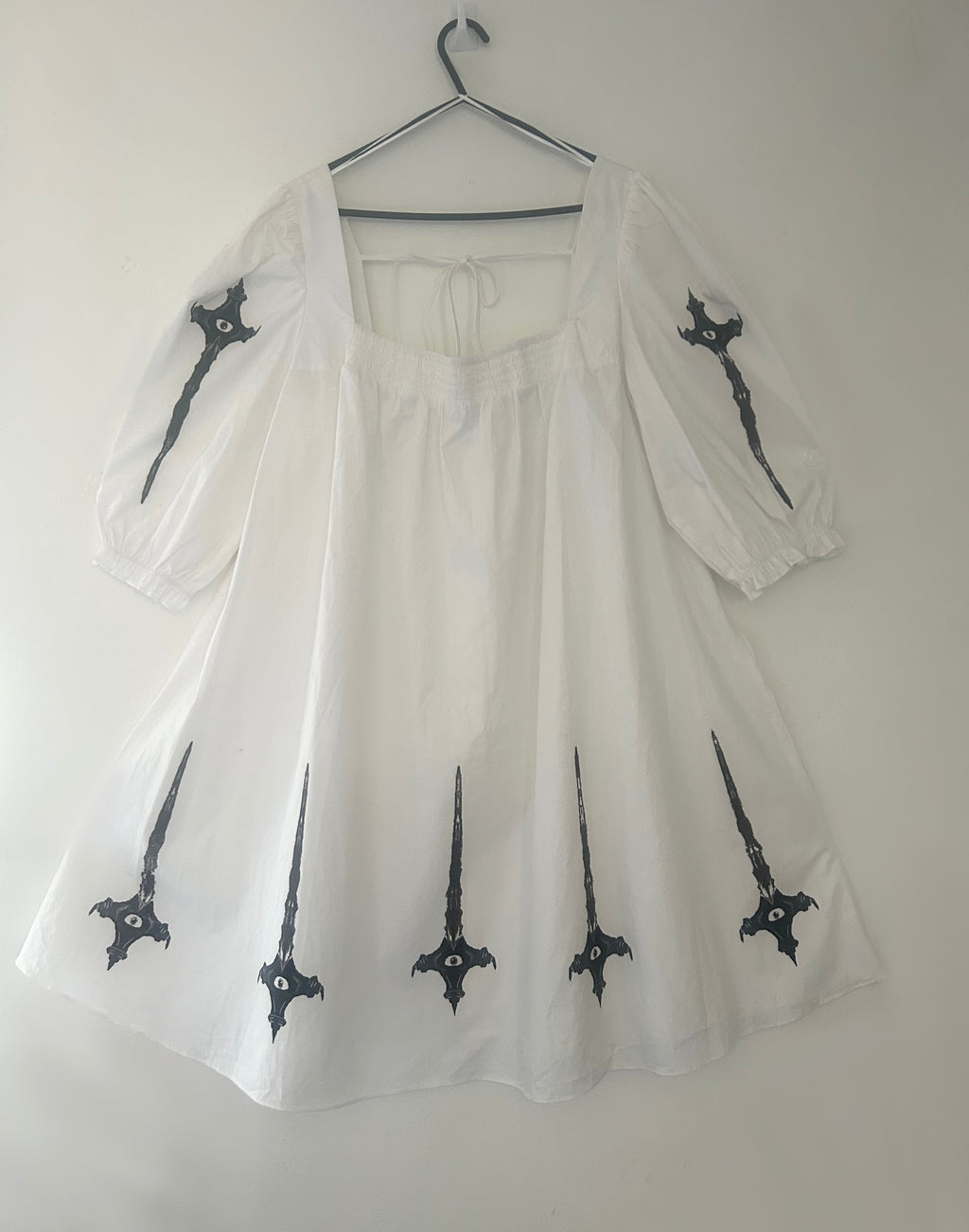 Upcycled milkmaid style dress size L