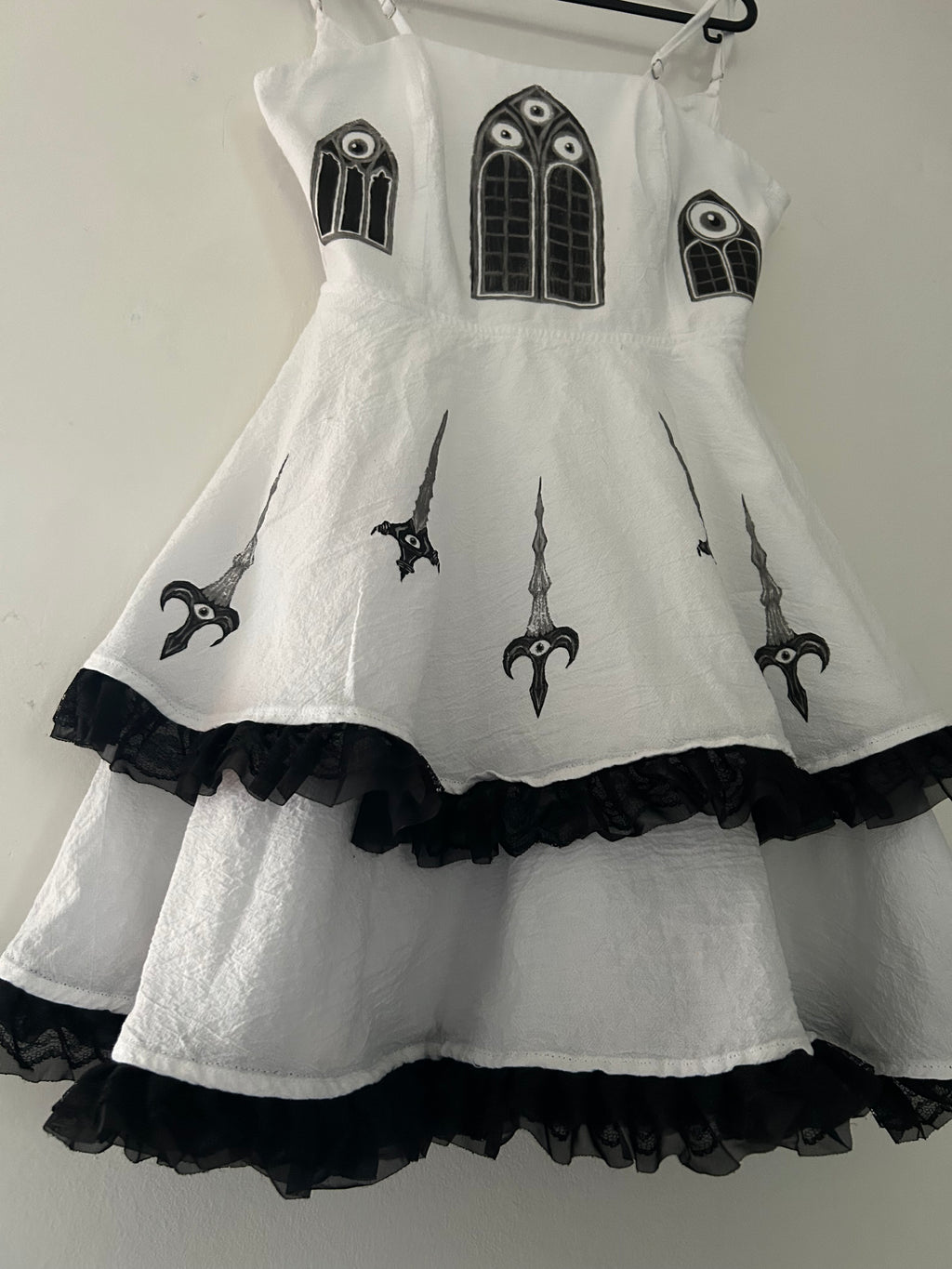 Upcycled white dress size XS