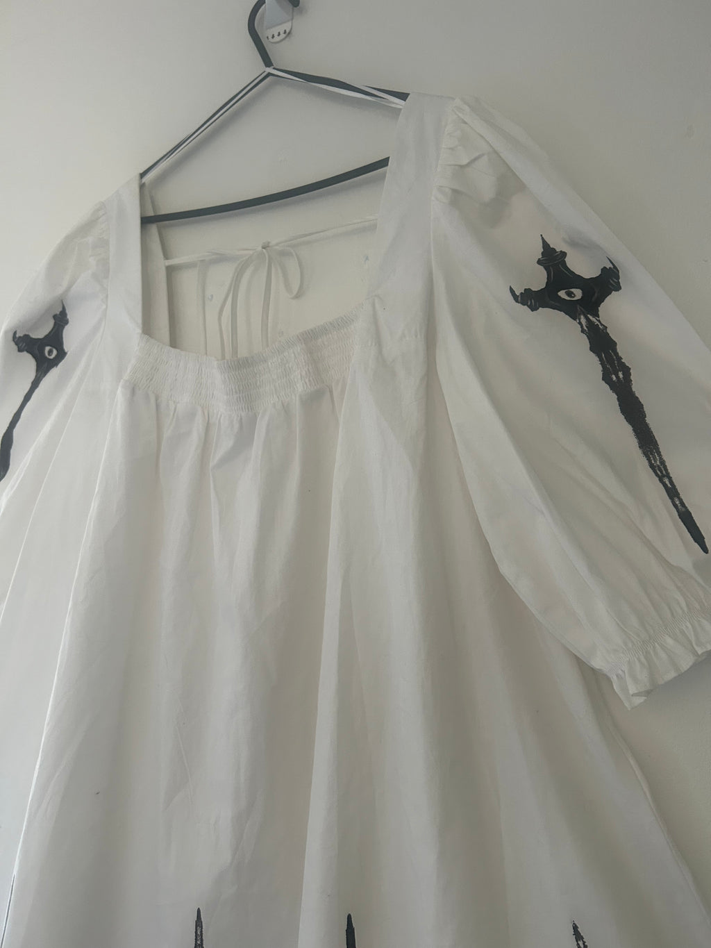 Upcycled milkmaid style dress size L