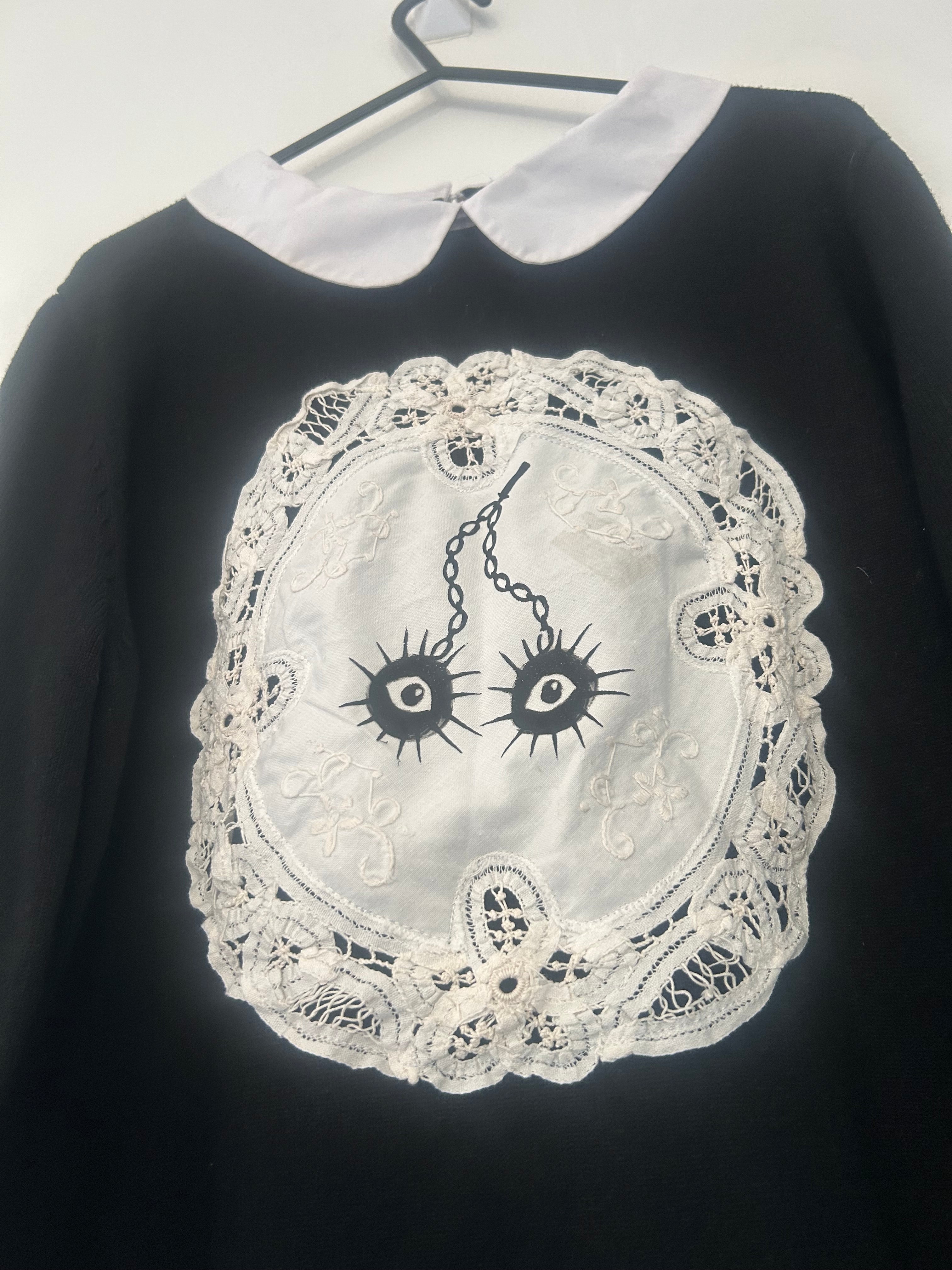 reworked / upcycled collar sweater size L