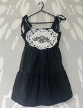 Upcycled black dress size S