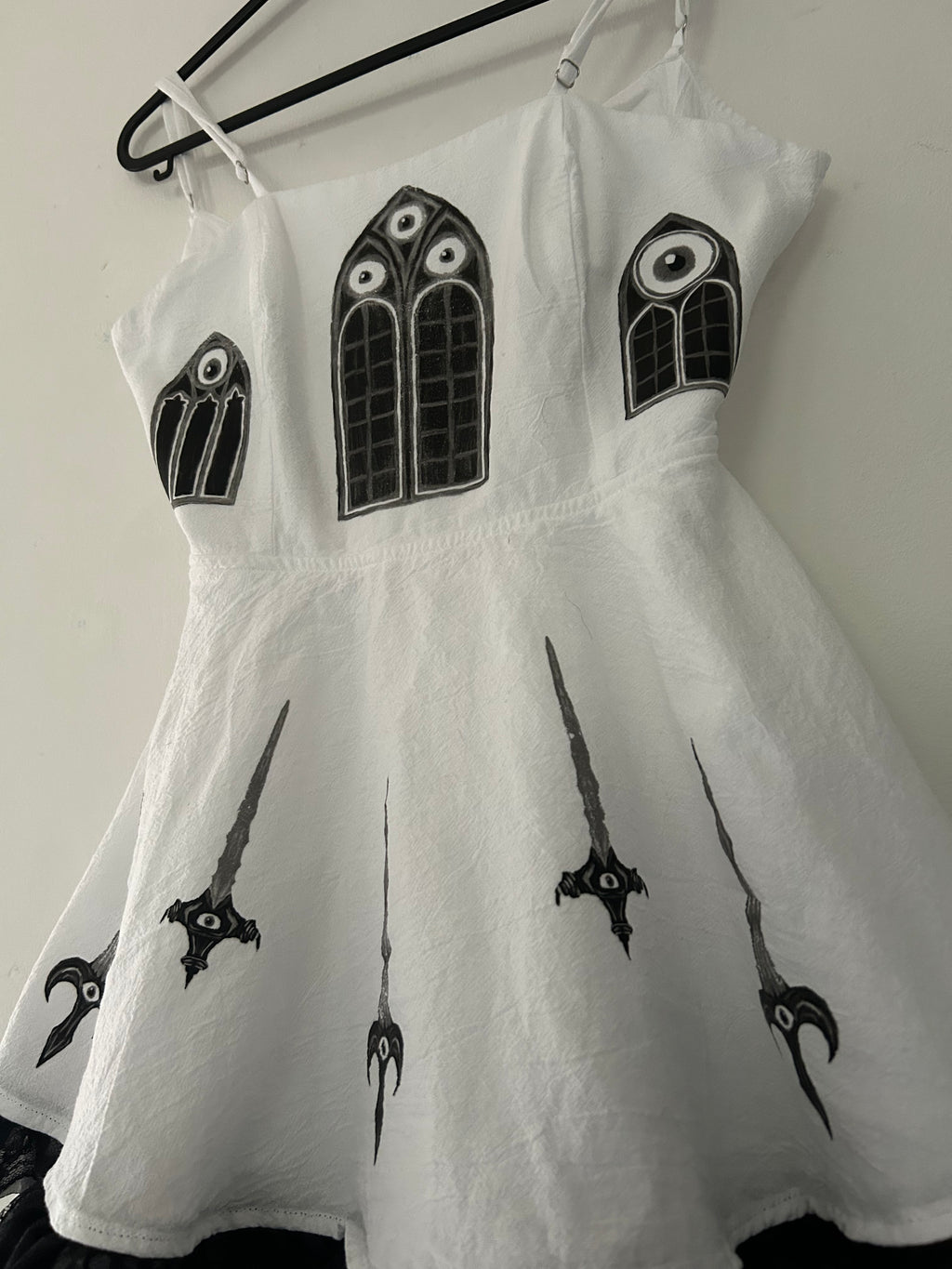 Upcycled white dress size XS