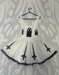 Upcycled fitted white lace dress size S