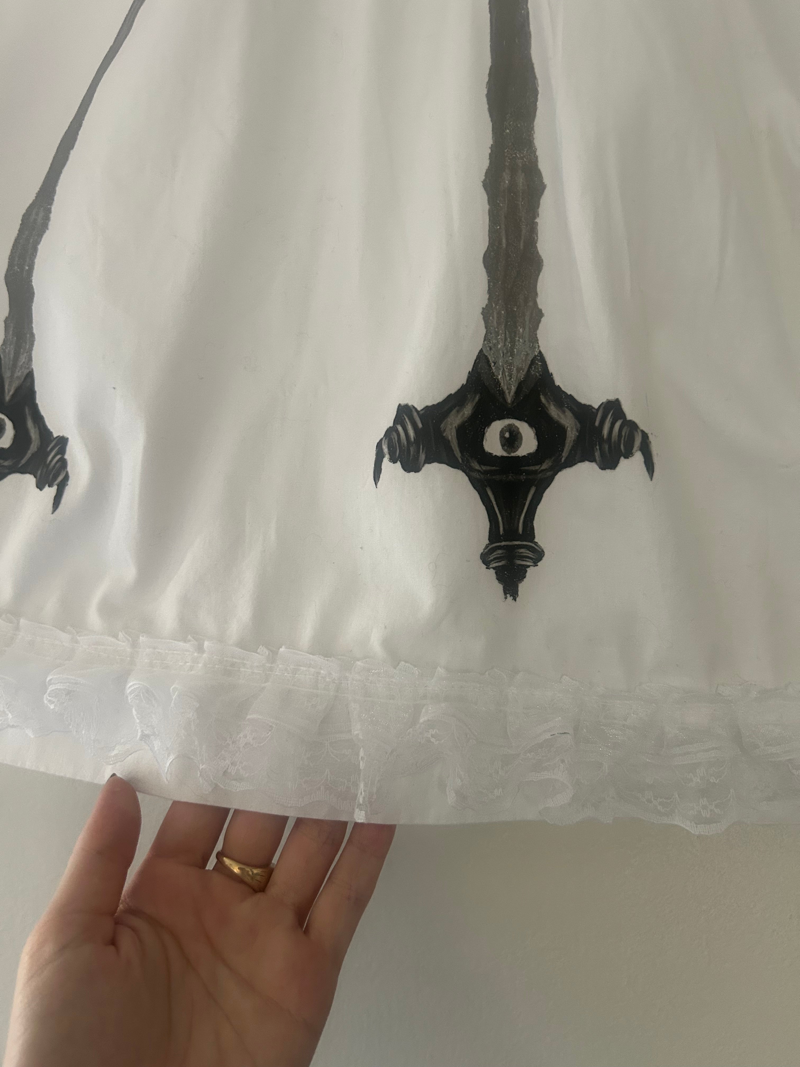 Upcycled white blouse size L
