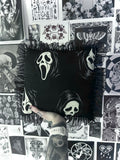 Small square Ghostface lace cushion
