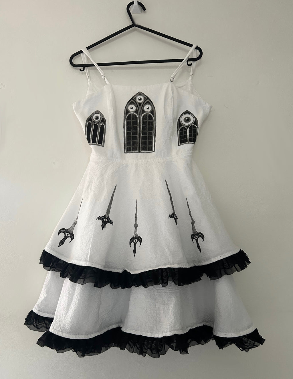 Upcycled white dress size XS