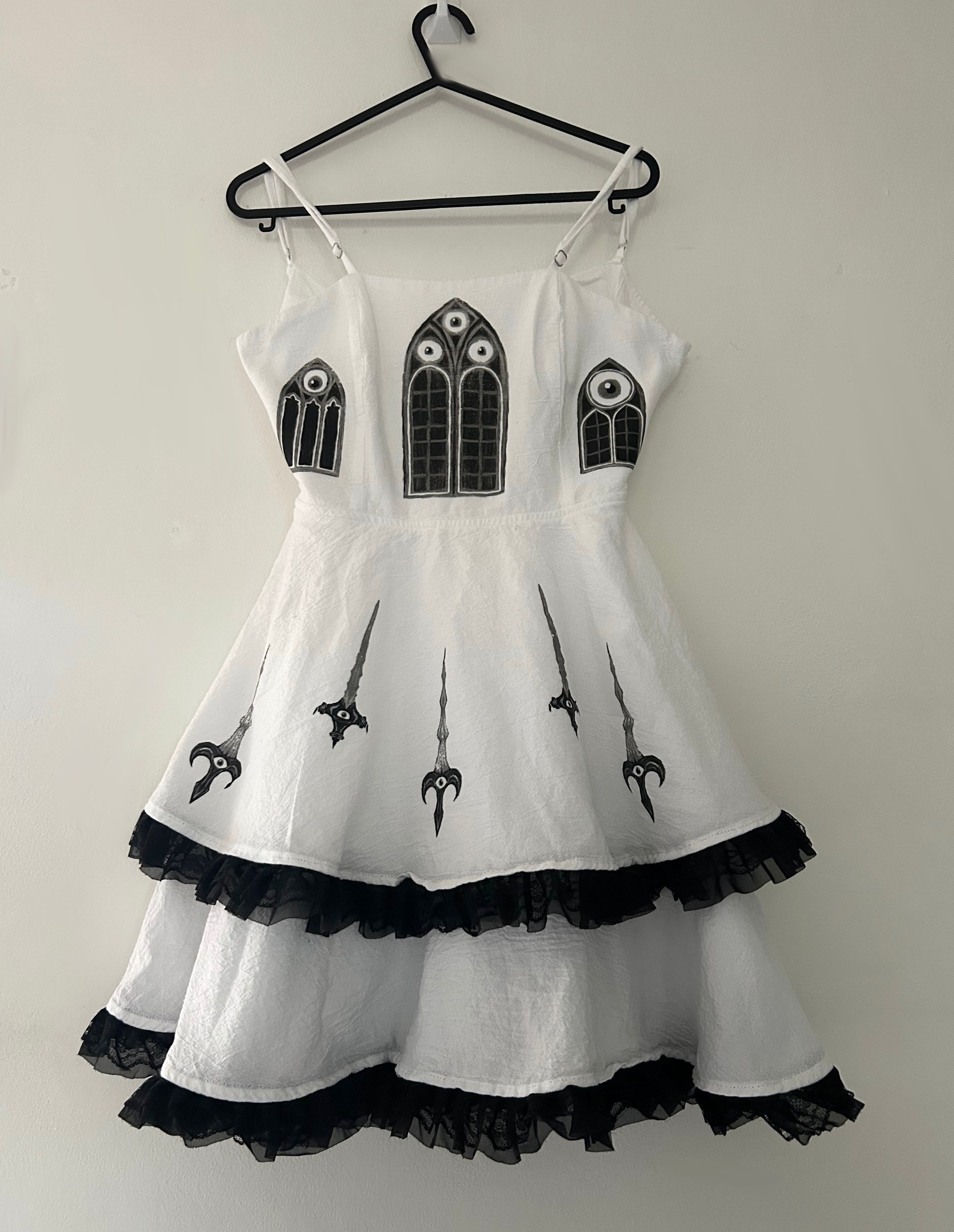 Upcycled white dress size XS