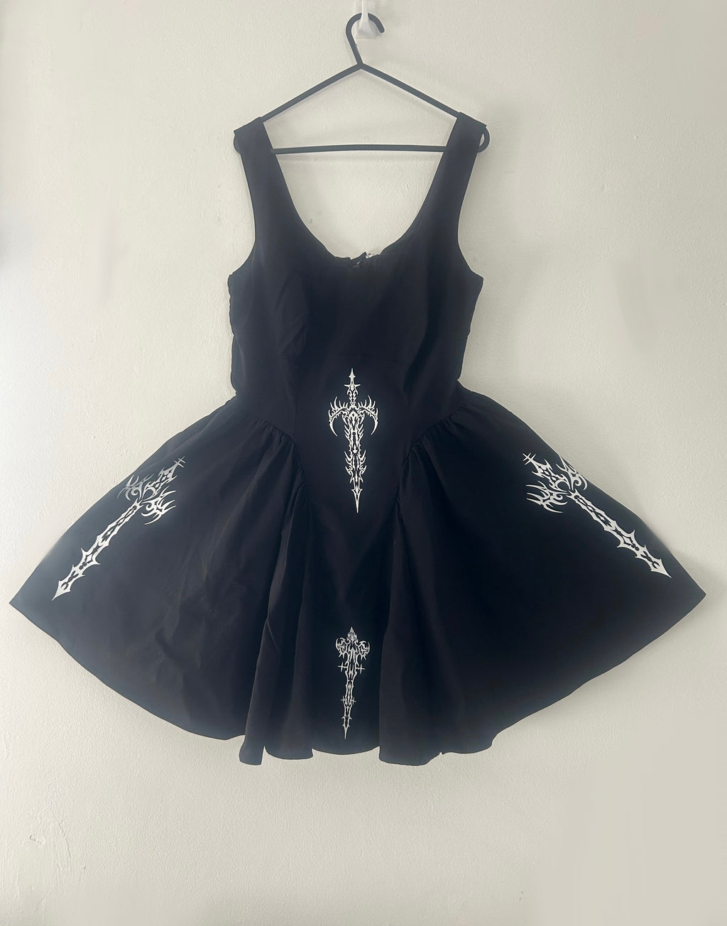 Upcycled little black dress size M