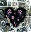 Limited Edition pink Ghostface Scream lace heart cushion