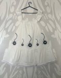reworked / upcycled smock style lace dress size M